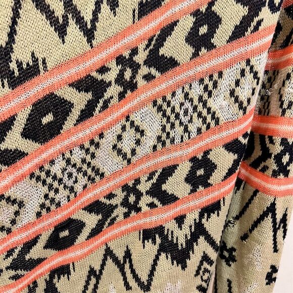 Demanding Women's Tribal Print Open Front Cardigan Sweater Size M - Picture 4 of 6